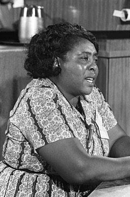American civil rights leader Fannie Lou Hamer in 1964.